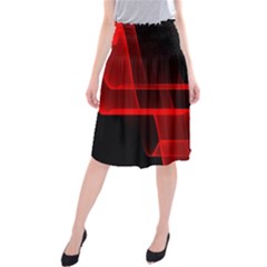 Background Light Glow Abstract Art Midi Beach Skirt