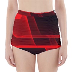 Background Light Glow Abstract Art High-Waisted Bikini Bottoms