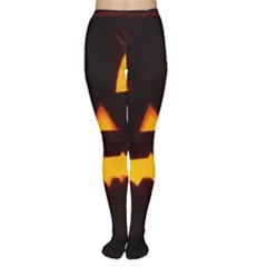 Pumpkin Helloween Face Autumn Women s Tights