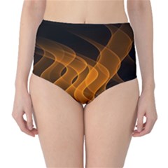 Background Light Glow Abstract Art High-waist Bikini Bottoms by Celenk