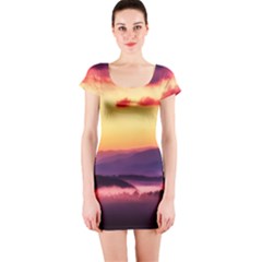 Great Smoky Mountains National Park Short Sleeve Bodycon Dress