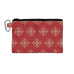 Pattern Background Holiday Canvas Cosmetic Bag (medium)