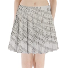 Sheet Music Paper Notes Antique Pleated Mini Skirt by Celenk