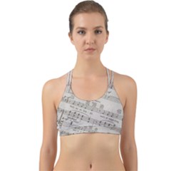 Sheet Music Paper Notes Antique Back Web Sports Bra by Celenk