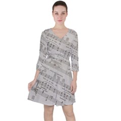 Sheet Music Paper Notes Antique Ruffle Dress