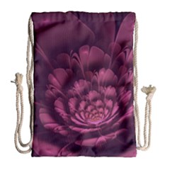 Fractal Blossom Flower Bloom Drawstring Bag (large) by Celenk