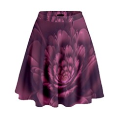 Fractal Blossom Flower Bloom High Waist Skirt by Celenk