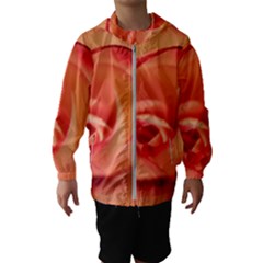 Rose Orange Rose Blossom Bloom Hooded Wind Breaker (kids)