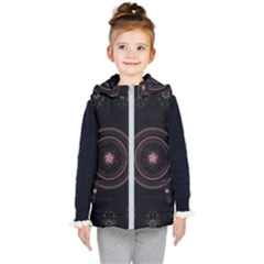 Fractal Flowers Pattern Fantasy Kid s Puffer Vest by Celenk