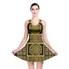 Beautiful Stars Would Be In Gold Frames Reversible Skater Dress by pepitasart