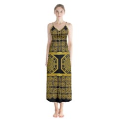 Beautiful Stars Would Be In Gold Frames Button Up Chiffon Maxi Dress by pepitasart