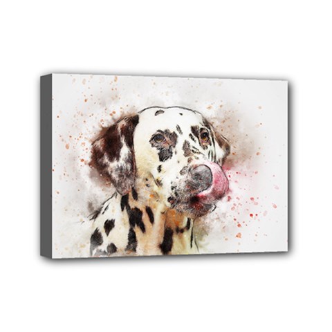Dog Portrait Pet Art Abstract Mini Canvas 7  X 5  by Celenk