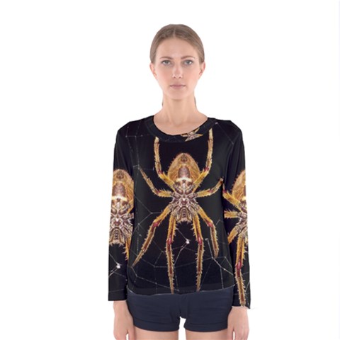 Nsect Macro Spider Colombia Women s Long Sleeve Tee by Celenk