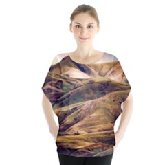 Iceland Mountains Sky Clouds Blouse