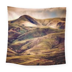 Iceland Mountains Sky Clouds Square Tapestry (large) by Celenk