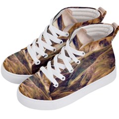 Iceland Mountains Sky Clouds Kid s Hi-Top Skate Sneakers