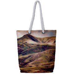 Iceland Mountains Sky Clouds Full Print Rope Handle Tote (small)