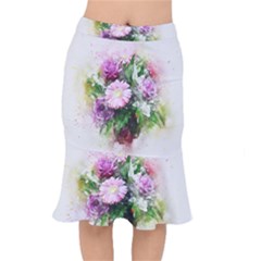 Flowers Roses Bouquet Art Nature Mermaid Skirt by Celenk