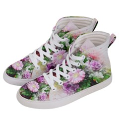 Flowers Roses Bouquet Art Nature Women s Hi-top Skate Sneakers by Celenk