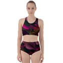 Fractal Abstract Colorful Floral Racer Back Bikini Set View1