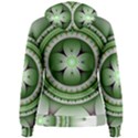 Fractal Mandala Green Purple Women s Pullover Hoodie View2