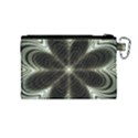 Fractal Silver Waves Texture Canvas Cosmetic Bag (Medium) View2