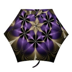 Fractal Glow Flowing Fantasy Mini Folding Umbrellas