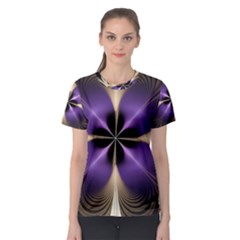 Fractal Glow Flowing Fantasy Women s Sport Mesh Tee