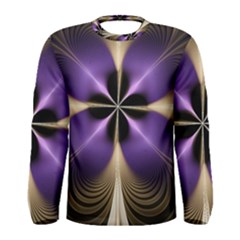 Fractal Glow Flowing Fantasy Men s Long Sleeve Tee