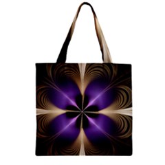 Fractal Glow Flowing Fantasy Zipper Grocery Tote Bag