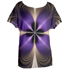 Fractal Glow Flowing Fantasy Women s Oversized Tee