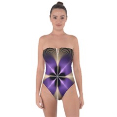 Fractal Glow Flowing Fantasy Tie Back One Piece Swimsuit