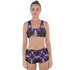 Fractal Glow Flowing Fantasy Racerback Boyleg Bikini Set