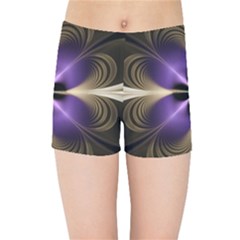 Fractal Glow Flowing Fantasy Kids Sports Shorts