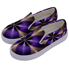 Fractal Glow Flowing Fantasy Kids  Canvas Slip Ons