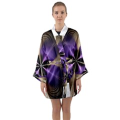 Fractal Glow Flowing Fantasy Long Sleeve Kimono Robe