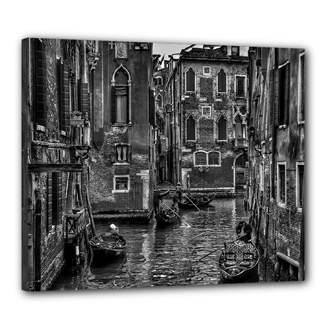 Venice Italy Gondola Boat Canal Canvas 24  X 20  by Celenk