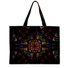 Fractal Detail Elements Pattern Zipper Mini Tote Bag by Celenk