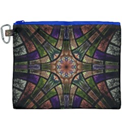 Fractal Detail Elements Pattern Canvas Cosmetic Bag (xxxl) by Celenk