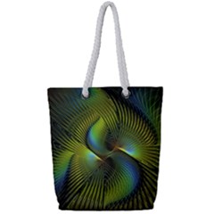 Fractal Abstract Design Fractal Art Full Print Rope Handle Tote (small)