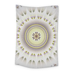 Mandala Fractal Decorative Small Tapestry by Celenk