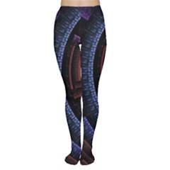 Fractal Circle Pattern Curve Women s Tights