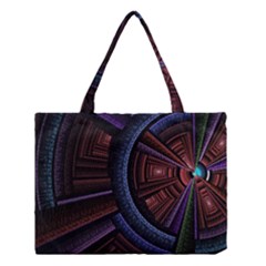 Fractal Circle Pattern Curve Medium Tote Bag by Celenk