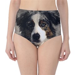 Dog Pet Art Abstract Vintage High-waist Bikini Bottoms