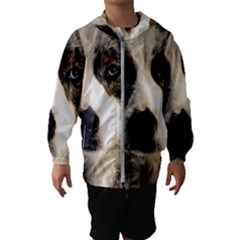 Dog Pet Art Abstract Vintage Hooded Wind Breaker (kids)