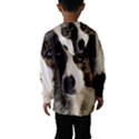 Dog Pet Art Abstract Vintage Hooded Wind Breaker (Kids) View2