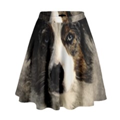 Dog Pet Art Abstract Vintage High Waist Skirt by Celenk