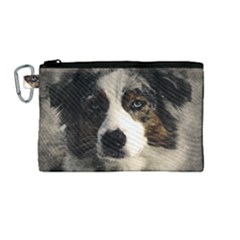 Dog Pet Art Abstract Vintage Canvas Cosmetic Bag (medium)