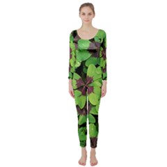 Luck Klee Lucky Clover Vierblattrig Long Sleeve Catsuit