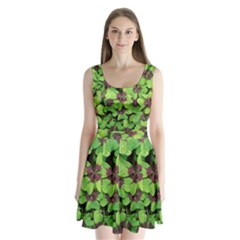 Luck Klee Lucky Clover Vierblattrig Split Back Mini Dress 